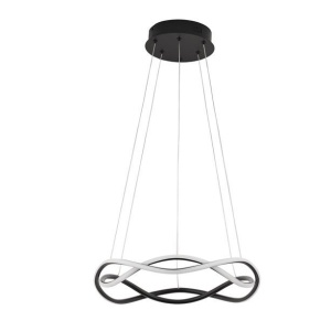 Lustra LED suspendata design modern JINAL Black 45cm