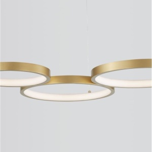 Lustra LED suspendata design modern MAGNUS R3 aurie - Img 6