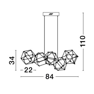 Lustra LED suspendata design modern NEBULA - Img 4