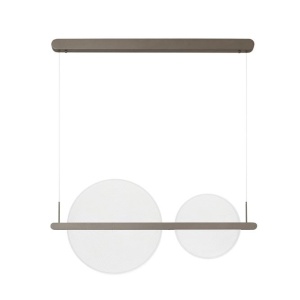 Lustra LED suspendata design modern Noah maro cafeniu