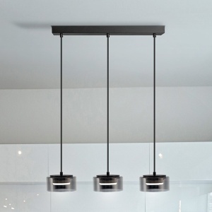 Lustra LED suspendata design modern Olaia 3L Fumuriu
