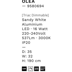 Lustra LED suspendata design modern OLEA, 35cm 158422 universul-luminii.ro