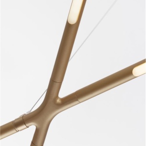 Lustra LED suspendata design modern RACCIO aurie - Img 5