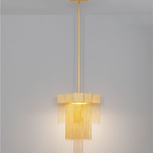 Lustra LED suspendata design modern REVIA aurie - Img 4