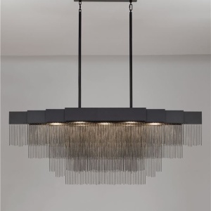 Lustra LED suspendata design modern REVIA negru - Img 4