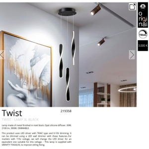 Lustra LED suspendata design modern Twist - Img 5