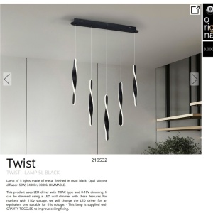 Lustra LED suspendata design modern Twist - Img 4