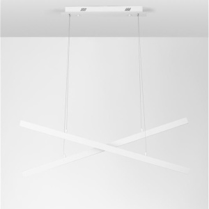 Lustra LED suspendata design modern X-LINE alba - Img 3
