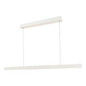 Lustra LED suspendata design scandinav Ilgas lemn alb