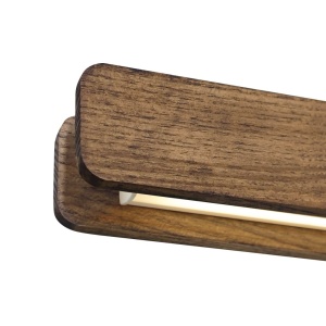 Lustra LED suspendata design scandinav Ilgas lemn maro - Img 4