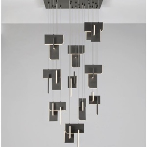 Lustra LED suspendata liniara design decorativ 3000K TOTEM 144W - Img 3