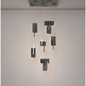 Lustra LED suspendata liniara design decorativ 3000K TOTEM 56W - Img 7