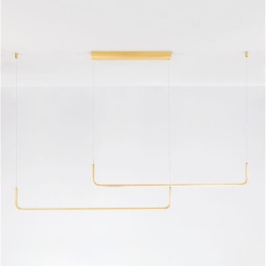 Lustra LED suspendata liniara Strita auriu - Img 5