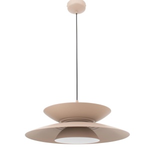 Lustra LED suspendata metal bej Mayumi - Img 2