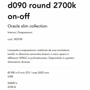 Lustra LED suspendata Oracle slim sp d090 round 2700k on-off alba - Img 4