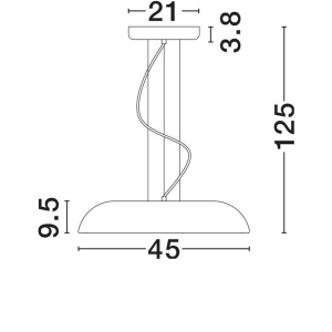 Lustra LED suspendata stil modern FELICIA alba 45cm - Img 7