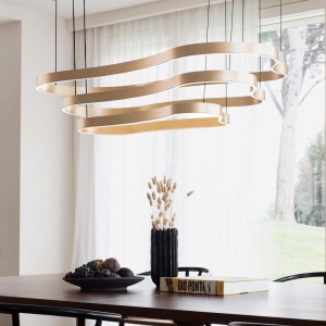 Lustra LED suspendata Waves-3 sp neagra - Img 2