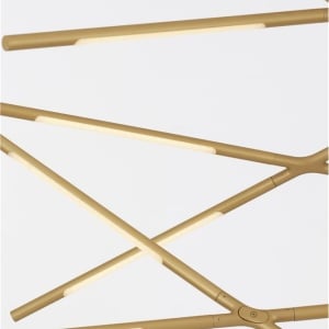 Lustra LED XL suspendata design modern RACCIO aurie - Img 6