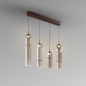 Lustra liniara cu 4 pendule suspendate LED Canas - Img 5