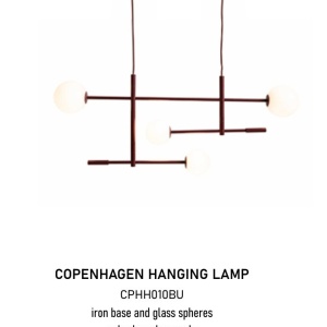 Lustra metal visiniu cu 4 globuri sticla Copenhagen 248382 universul-luminii.ro