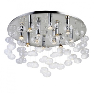Lustra moderna aplicata design deosebit 80cm Luvia clar - Img 1