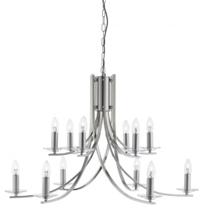 Lustra moderna casa scarii design argintiu Ascona 12L 41612-12SS SRT - Img 1