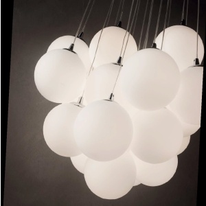 Lustra moderna cu 11 pendule MAPA SP11 BIANCO 131924 175872 universul-luminii.ro