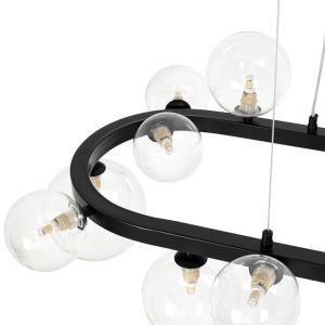 Lustra moderna cu 20 de surse de lumina LINEA Oval 120 negru 598042 universul-luminii.ro