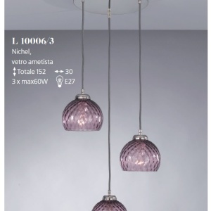 Lustra moderna cu 3 pendule design italian 10006 Amethyst 202642 universul-luminii.ro