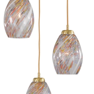 Lustra moderna cu 3 pendule design italian 10034 multicolor 107382 universul-luminii.ro