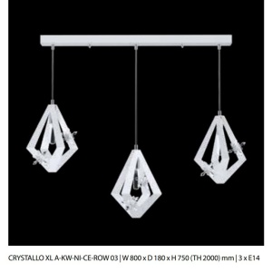 Lustra moderna cu 3 pendule design LUX realizat manual CRYSTALLO XL 48912 universul-luminii.ro