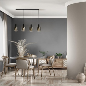Lustra moderna cu 4 pendule Sweden negru, fumuriu 221992 universul-luminii.ro