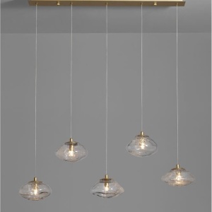 Lustra moderna cu 5 Pendule design decorativ KING aurie 108652 universul-luminii.ro