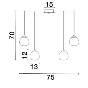 Lustra moderna design deosebit cu 12 de surse de lumina THE EGG 121402 universul-luminii.ro