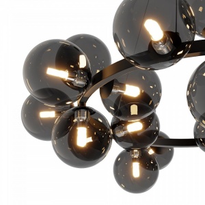 Lustra moderna design deosebit cu 25 de surse de lumina Dallas negru 118592 universul-luminii.ro