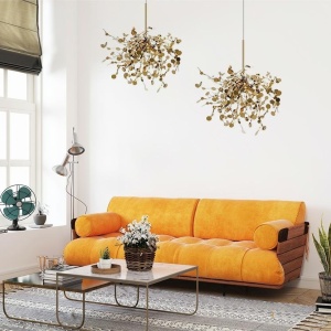 Lustra moderna design deosebit Monede 1 auriu - Img 4