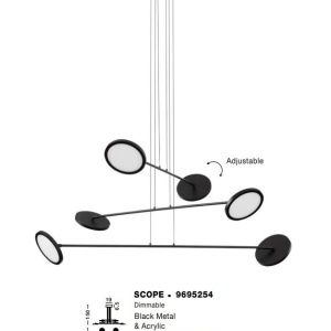 Lustra moderna dimabila cu 6 spoturi LED directionabile SCOPE 213512 universul-luminii.ro