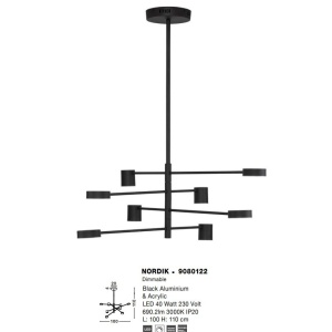 Lustra moderna dimabila cu 8 spoturi LED NORDIK 213502 universul-luminii.ro