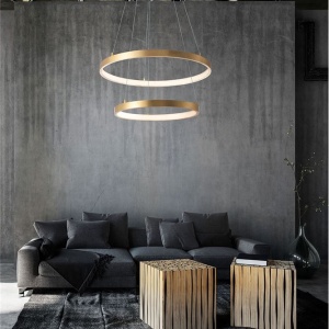 Lustra moderna suspendata, diametru 60cm, LED Leon 185362 universul-luminii.ro