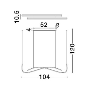 Lustra neagra liniara cu iluminat LED CCT BRIO 248232 universul-luminii.ro