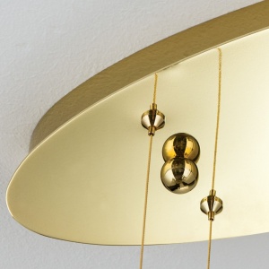 Lustra ovala din alama si cristale Schöler Kristalldesign 60x25cm, 24K gold - Img 13