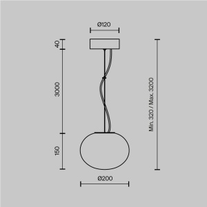 Lustra, Pendul alb LED Spume - Img 3