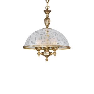 Lustra, Pendul clasic din alama si sticla 6202 102002 universul-luminii.ro