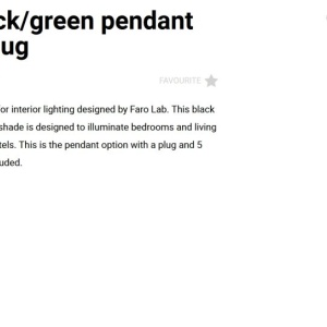 Lustra/Pendul decorativ cu cablu si stecher SAMBA negru/verde - Img 3