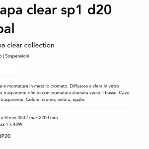 Lustra/Pendul design decorativ Mapa opal sp1 d20 - Img 4