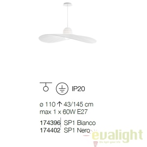 Lustra / Pendul design deosebit MADAME SP1 negru 174402 - Img 4