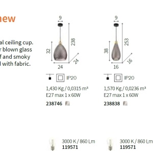 Lustra, Pendul design modern BERGEN-3 SP1 238920 IDL - Img 2