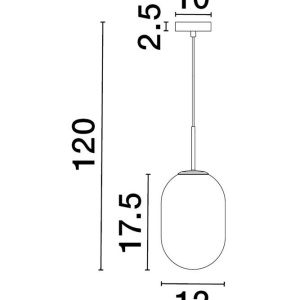 Lustra, Pendul design modern CHRYSI, diametru 12cm 121482 universul-luminii.ro
