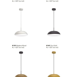 Lustra/Pendul design modern KAZZ 4L alb - Img 2