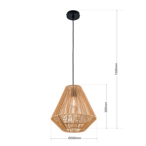 Lustra/Pendul design natural JUNGLE D-31cm 234972 universul-luminii.ro